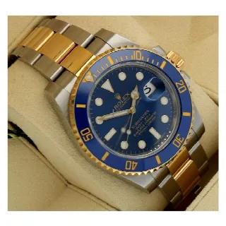 Foto 7 di 8: Rolex Submariner Date Gold/Steel 116613LB ''Sunburst dial''