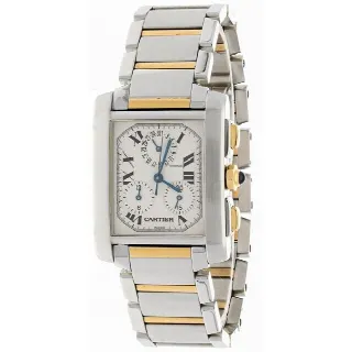 Foto 1 di 6: Cartier Tank Française Chronoflex Gold/steel 
