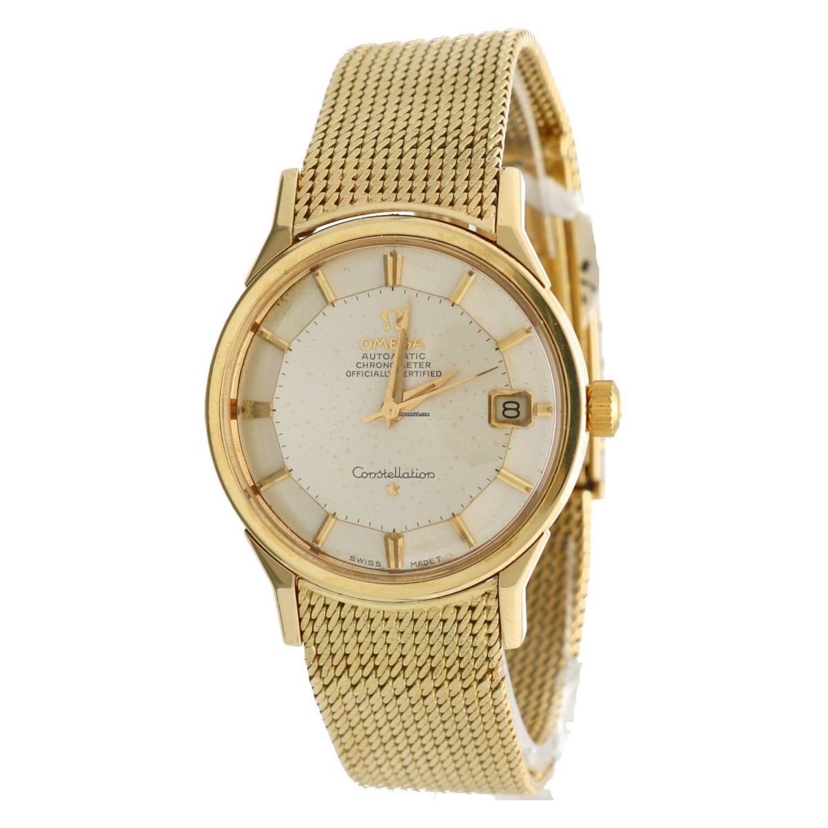 Omega Omega Constellation ''Pie Pan'' dial Dogleg 18K gold