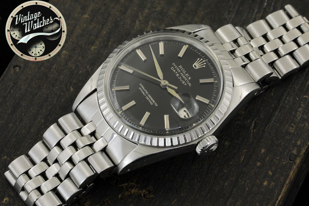 Rolex DATEJUST REF. 1603 BLACK GILT DIAL