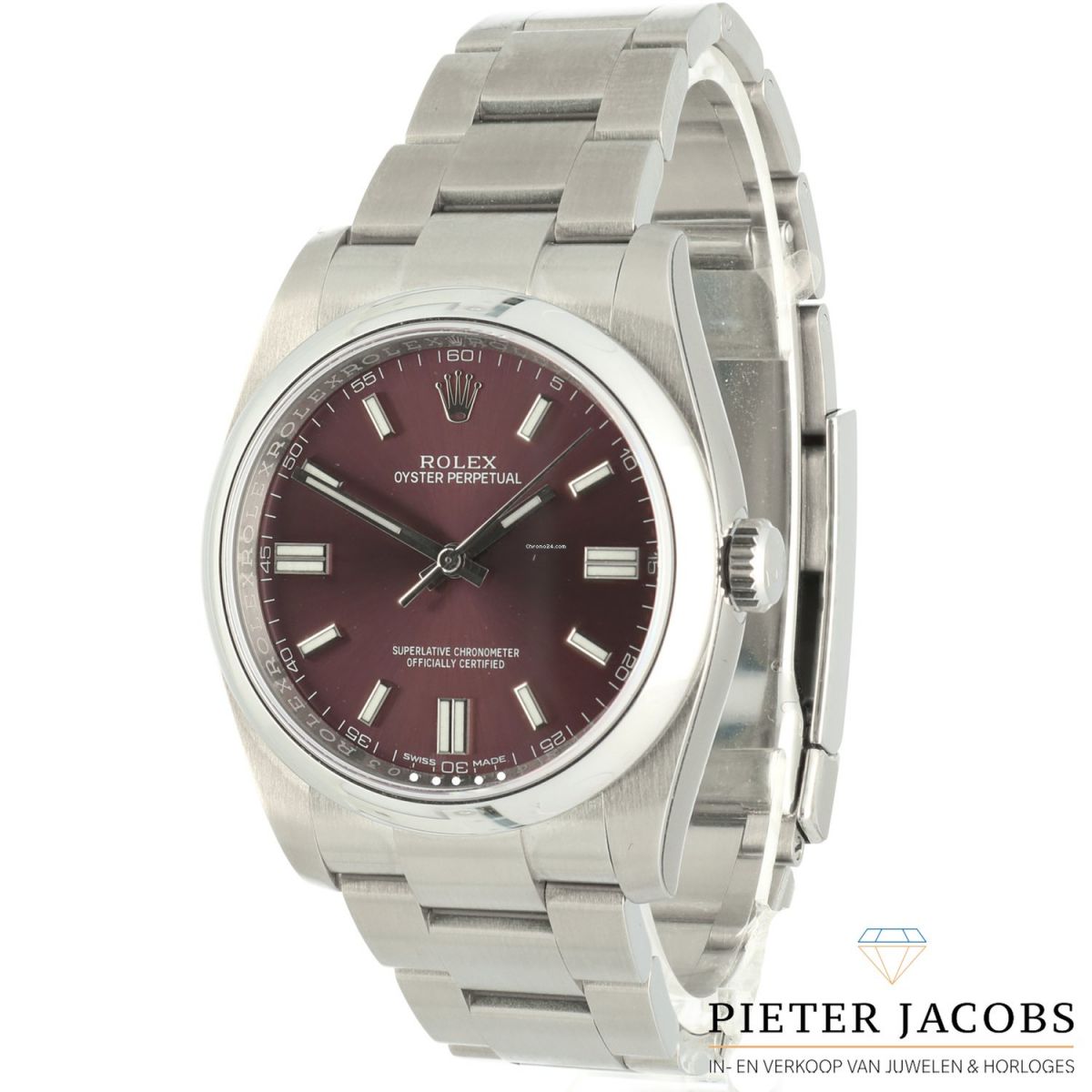 Rolex ref 116000 red grape dial