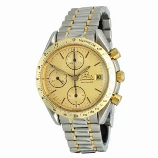 Foto 1 di 6: Omega Speedmaster Reduced 39 MM Goud/Staal