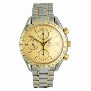 Foto 2 di 6: Omega Speedmaster Reduced 39 MM Goud/Staal