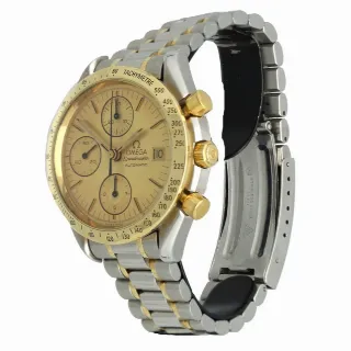 Foto 4 di 6: Omega Speedmaster Reduced 39 MM Goud/Staal