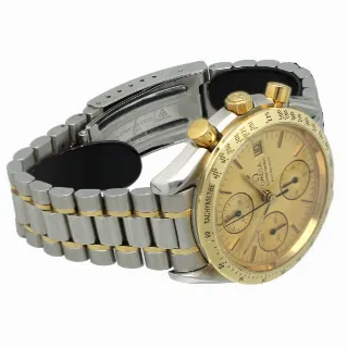 Foto 5 di 6: Omega Speedmaster Reduced 39 MM Goud/Staal