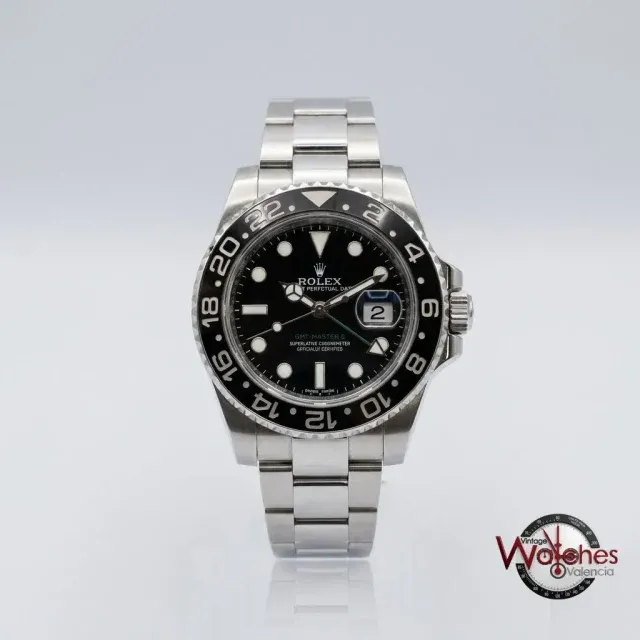 Rolex GMT-Master II (bisel negro, aguja verde)
