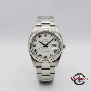 Foto 1 di 2: Rolex Datejust (acero, esfera blanca con números romanos)
