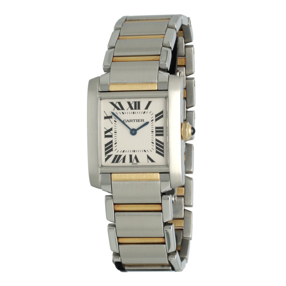 Cartier tank francaise Goud/staal ref 2301 Full set