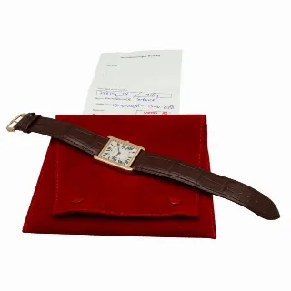 Foto 7 di 7: Cartier Tank Solo Rose Goud/Staal Ref 3167